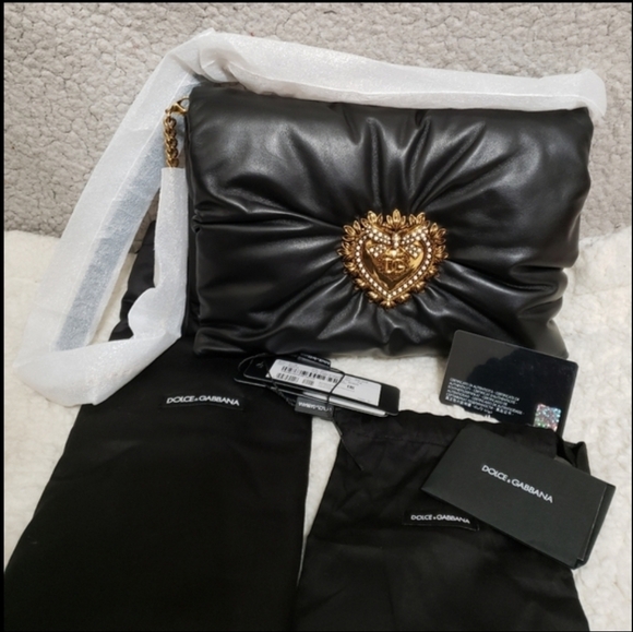 DOLCE & GABBANA Small Devotion Padded Leather Shoulder Bag - Picture 3 of 14